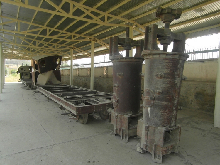 Remains of railway coach at the National Museum of Afghanistan, September 2012 (Photo: Nigel Emms)