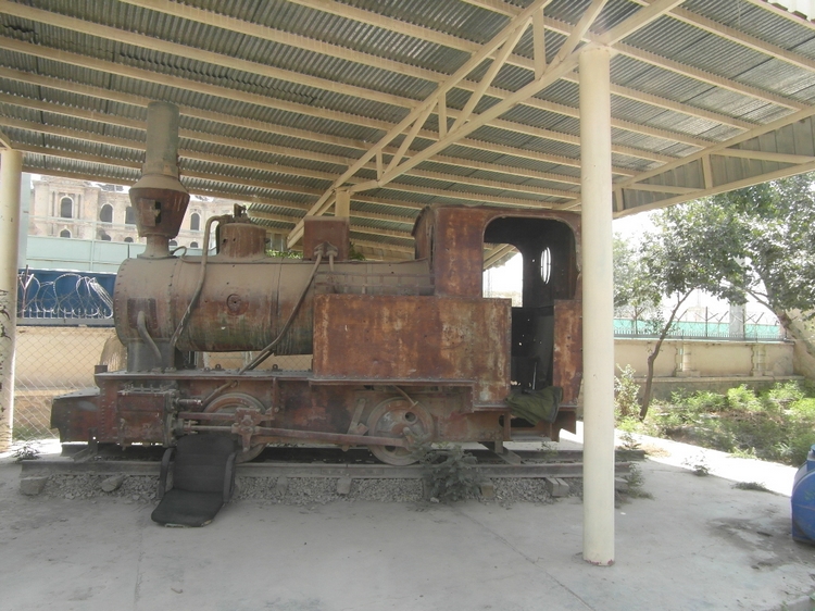 Steam locomotive at the National Museum of Afghanistan in September 2012