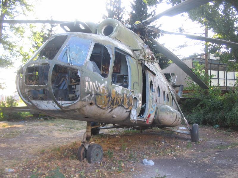 Derelict helicopter