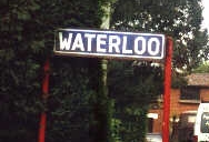 Waterloo station nameboard