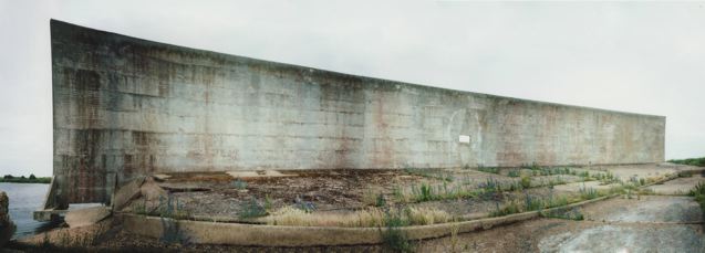 [Panoramic photograph of the 200 foot sound mirror at Denge]