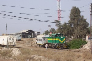 IRR shunting locomotive at Al Malqal, Basra (Photo: Matt Fallon).
