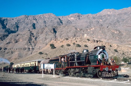 Steam train in Khyber Pass